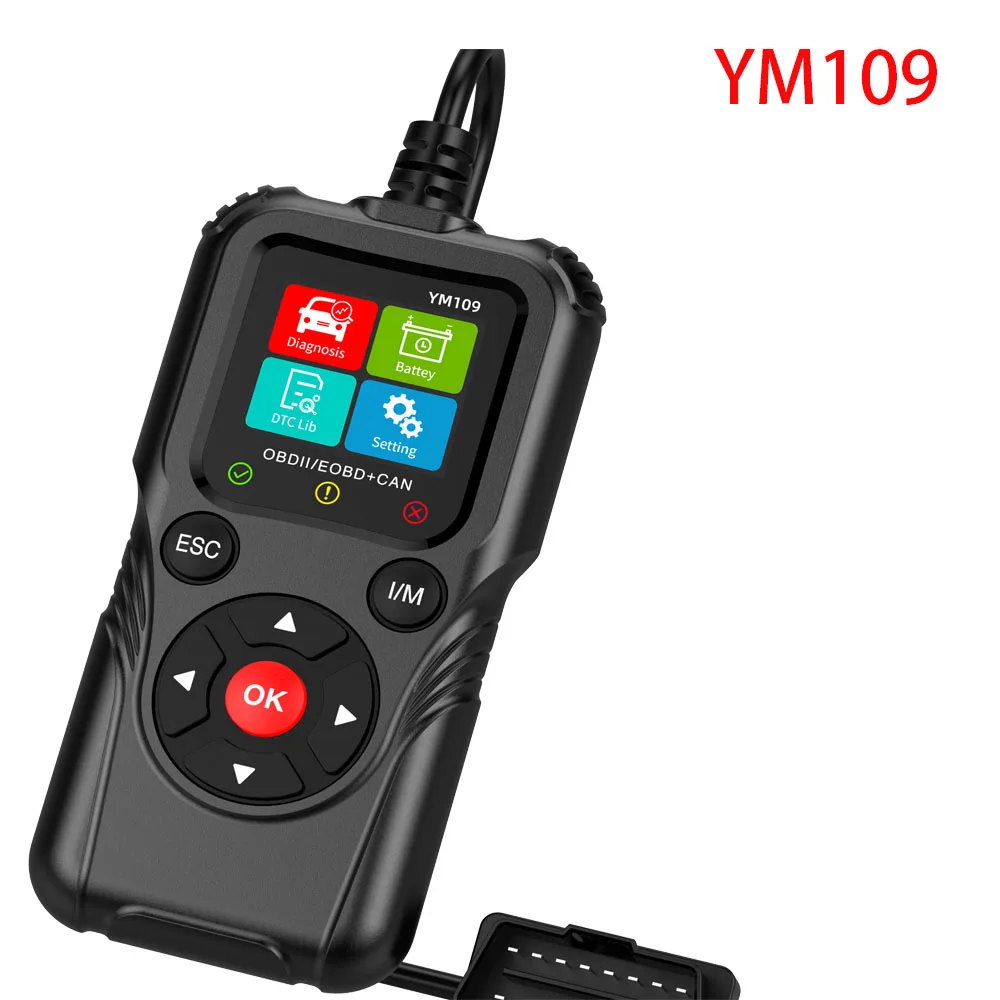 OBD2 Scanner 9 OBDII EOBD Protocols,Read/Clear Fault Code Freeze Frame I/M Readiness,Live Data Mode6 O2 Test Battery Monitor & E