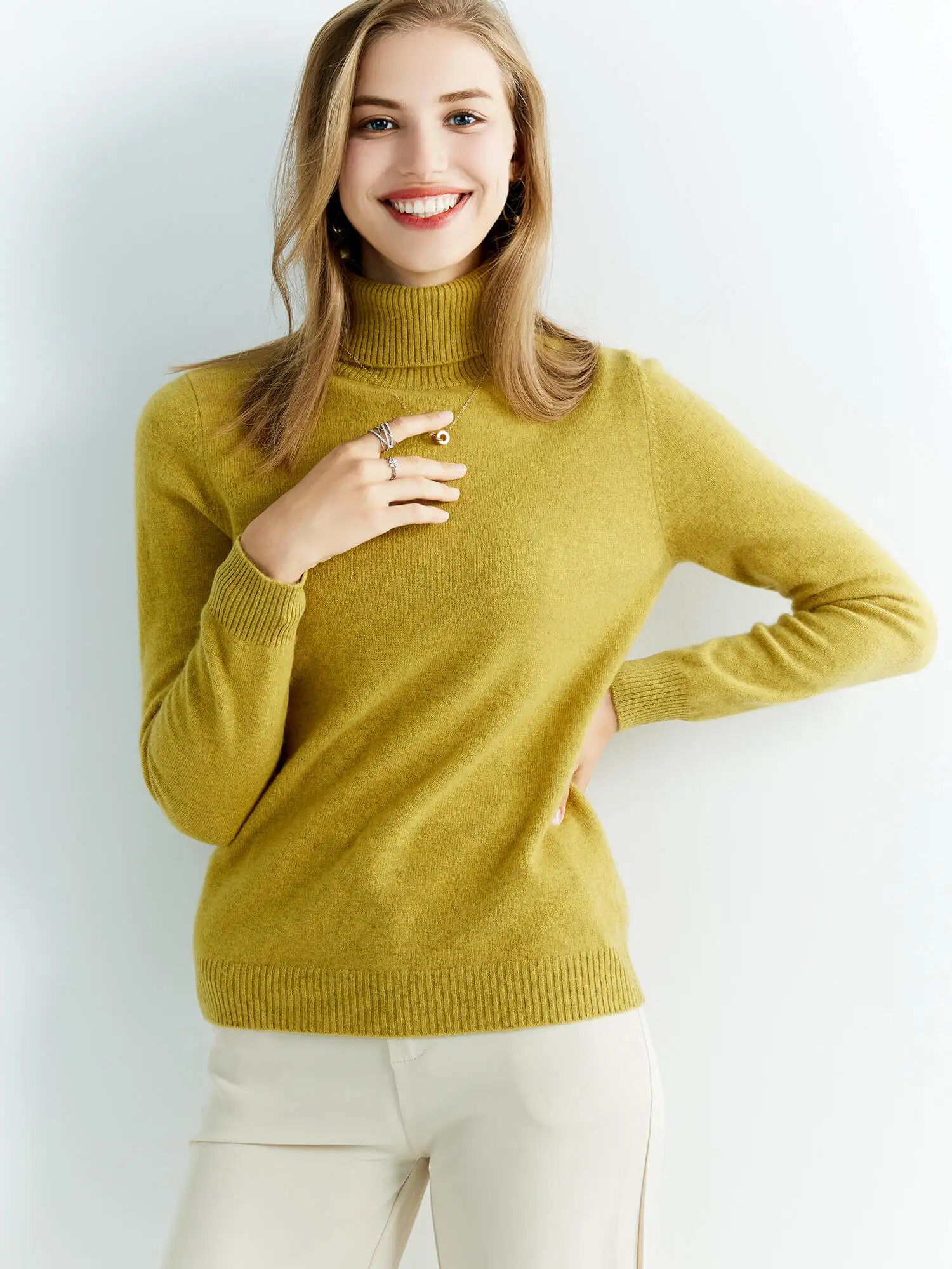 Gestrickte Pullover Kaschmir Pullover frauen 100% Merino Wolle Rollkragen Mode Pullover Winter Herbst Jumper Top Weibliche Kleidung – Detail 37