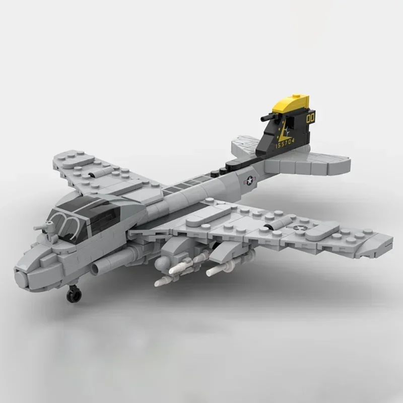 Moc Building Bricks Military Model 1:72 A-6E Intruder Fighter Technology Modular Blocks Gifts Christmas Toys DIY Sets Assembly