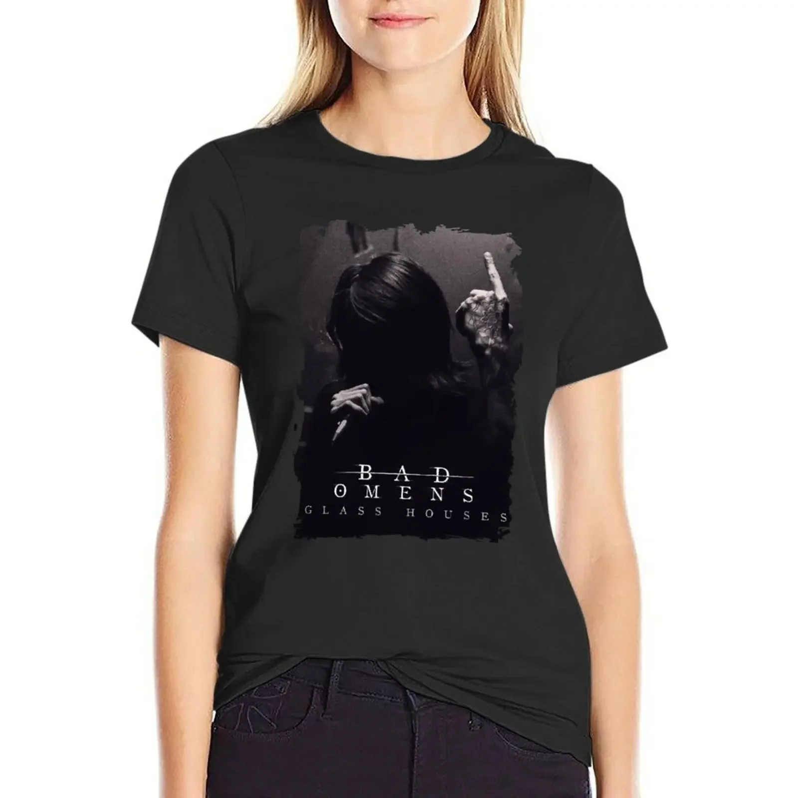 

Bad Love Omens T-Shirt summer tops cute clothes heavyweights white t-shirt dress for Women sexy