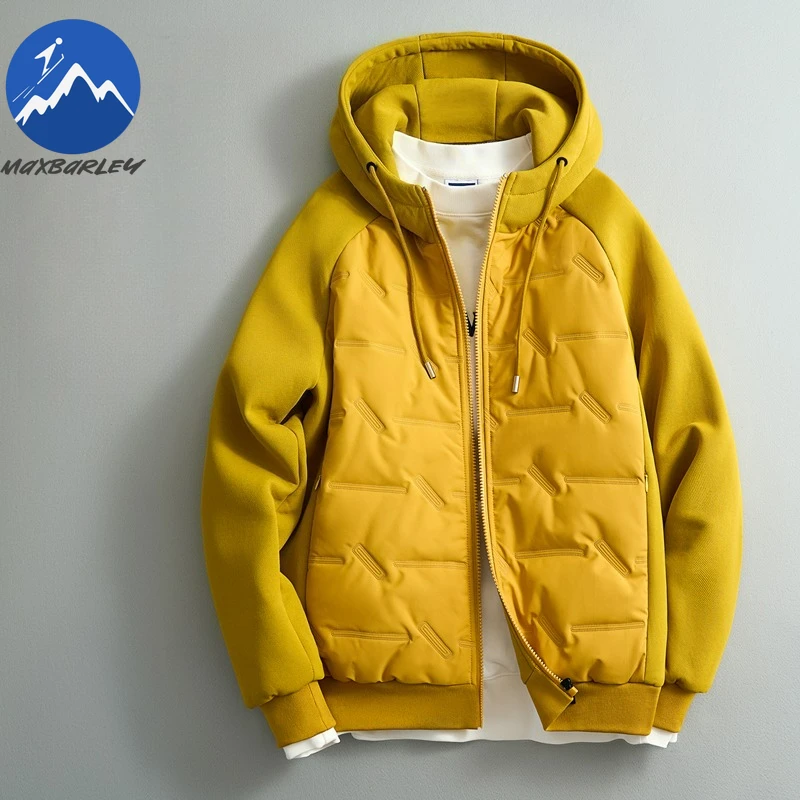 

Maxbarley Luxury Mens Graphene Jacket Hooded Outdoor Travel Comfort Padded Coat Fashion Daily Style Lightweight Winter Clothing