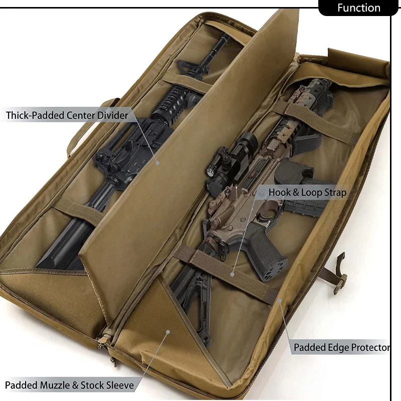 Multifunction Fishing Rod Case Double Protect Storage 46inch Airsoft Hunting Backpack