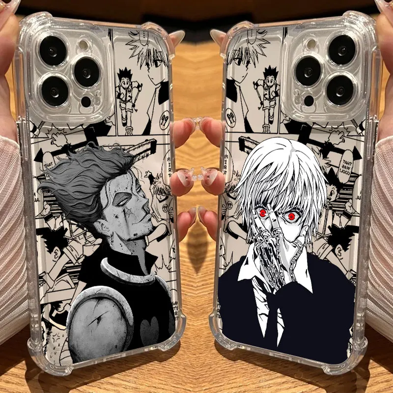 HUNTERs×HUNTERs Hot Phone Case Clear For iPhone 17 16 14 15 11 12 13 Pro Max 16 E Plus 17Air Silicone Cover Gons Killuas Hisokas