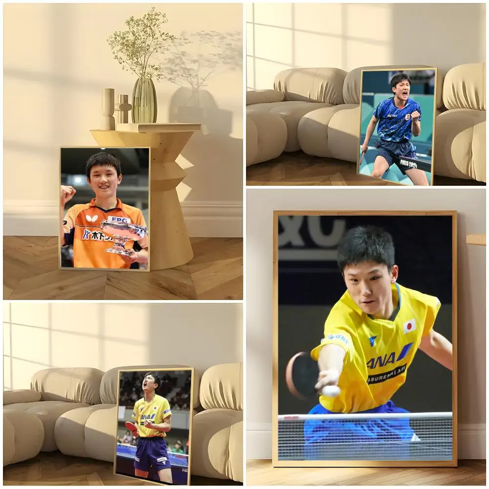 Harimoto Tomokazu Tomo-chan Table Tennis Prodigy Painting Calligraphy Scandi minimalist Nursery print painting effect