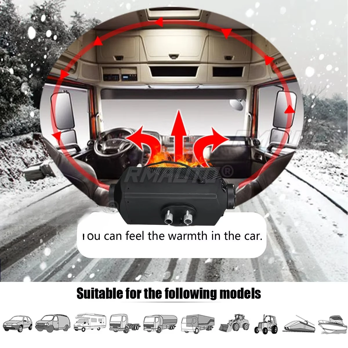 Car Heater 12V 5KW Car Air  Heater Parking Heater With Remote Control LCD for RV Car Truck Motor-Home Boat Bus