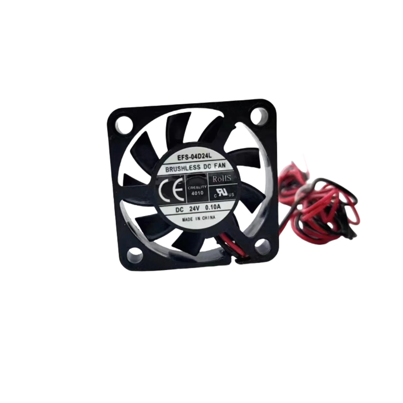 EFS-04D24L 40mm Ultra-Slim Fan | 24V 0.1A 8000RPM | 135cm Long Wire for VFD/PLC Cooling | 40x40x10mm Industrial Blower