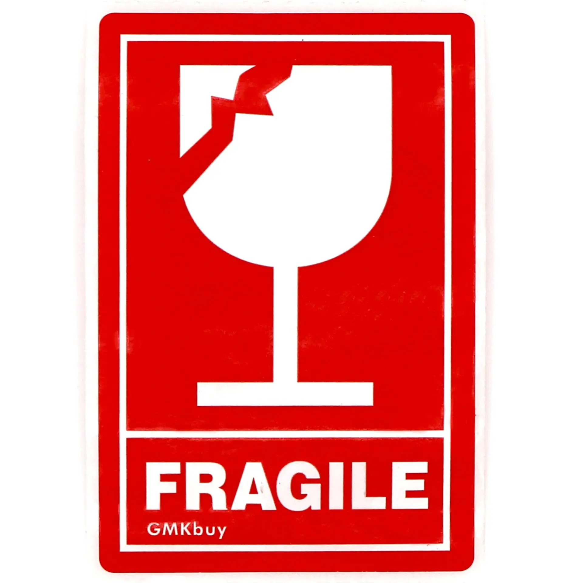 100 листов хрупких наклеек — красные и прозрачные FRAGILE этикетки со стеклянной значком, транспортировочные этикетки 2x3 дюйма (5x7,6 см) для ломких предметов