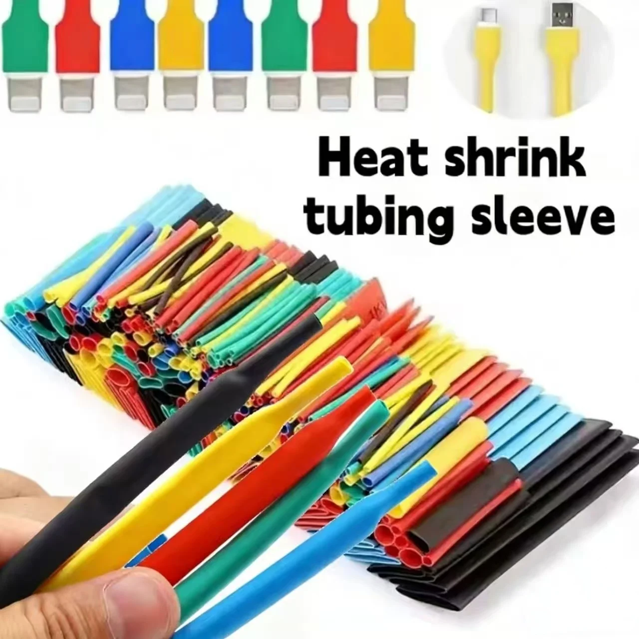 1160-127PCS Schrumpfschlauch 2:1Draht Kabel Wrap Sortiment Elektrische Isolierung Rohr Kit