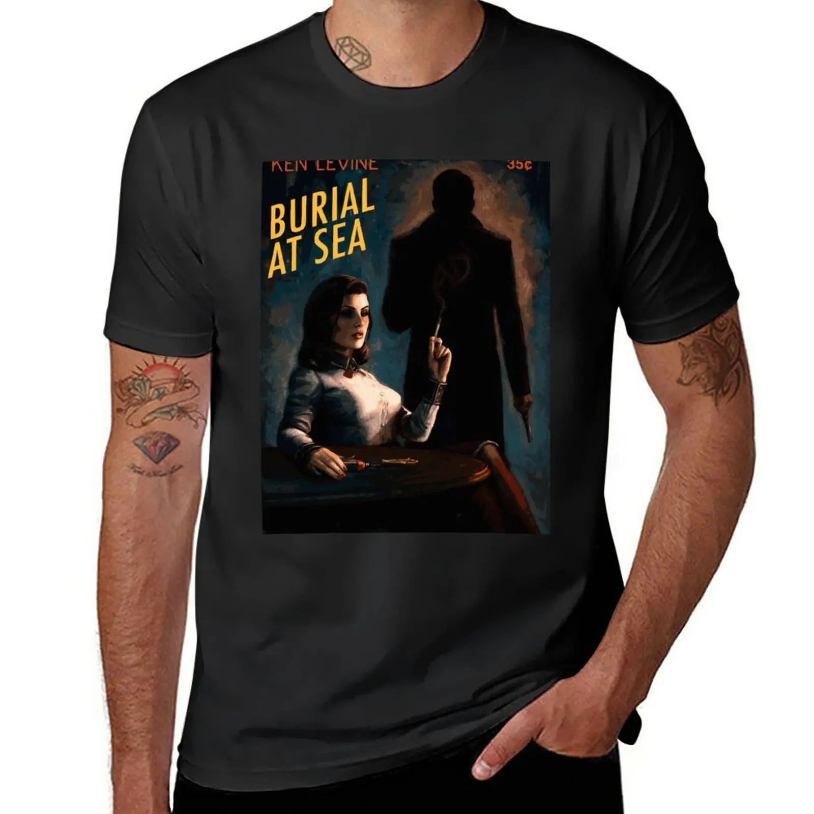 Bioshock Infinite: Burial At Sea - Vintage Comic-Book Artwork T-Shirt shirts graphic tees blacks t shirts for men