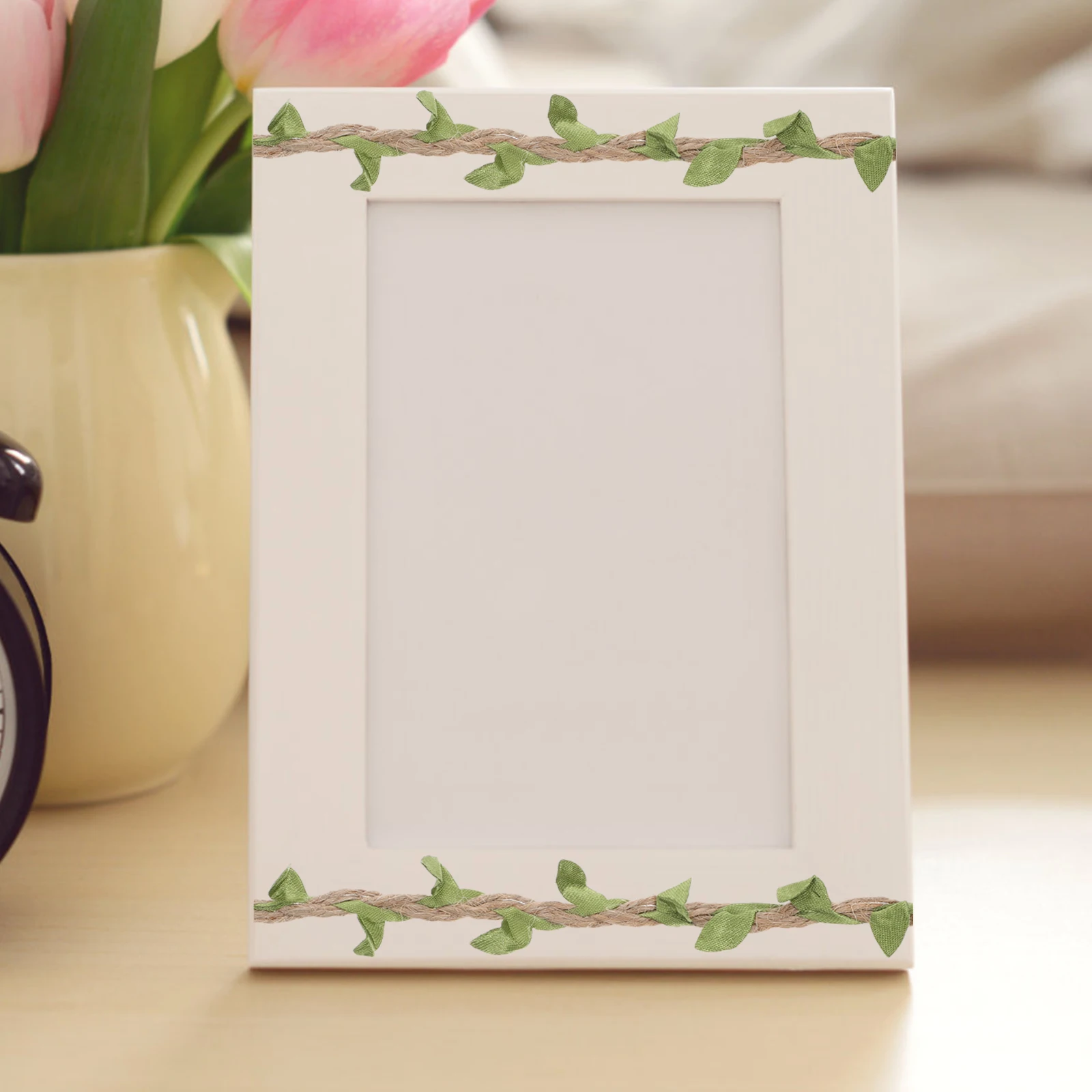 

2 Rolls Rattan Rope Decoration Diy Artificial Hemp Rope Twine Simulation Leaf Hemp Weave DIY Bright Decorative