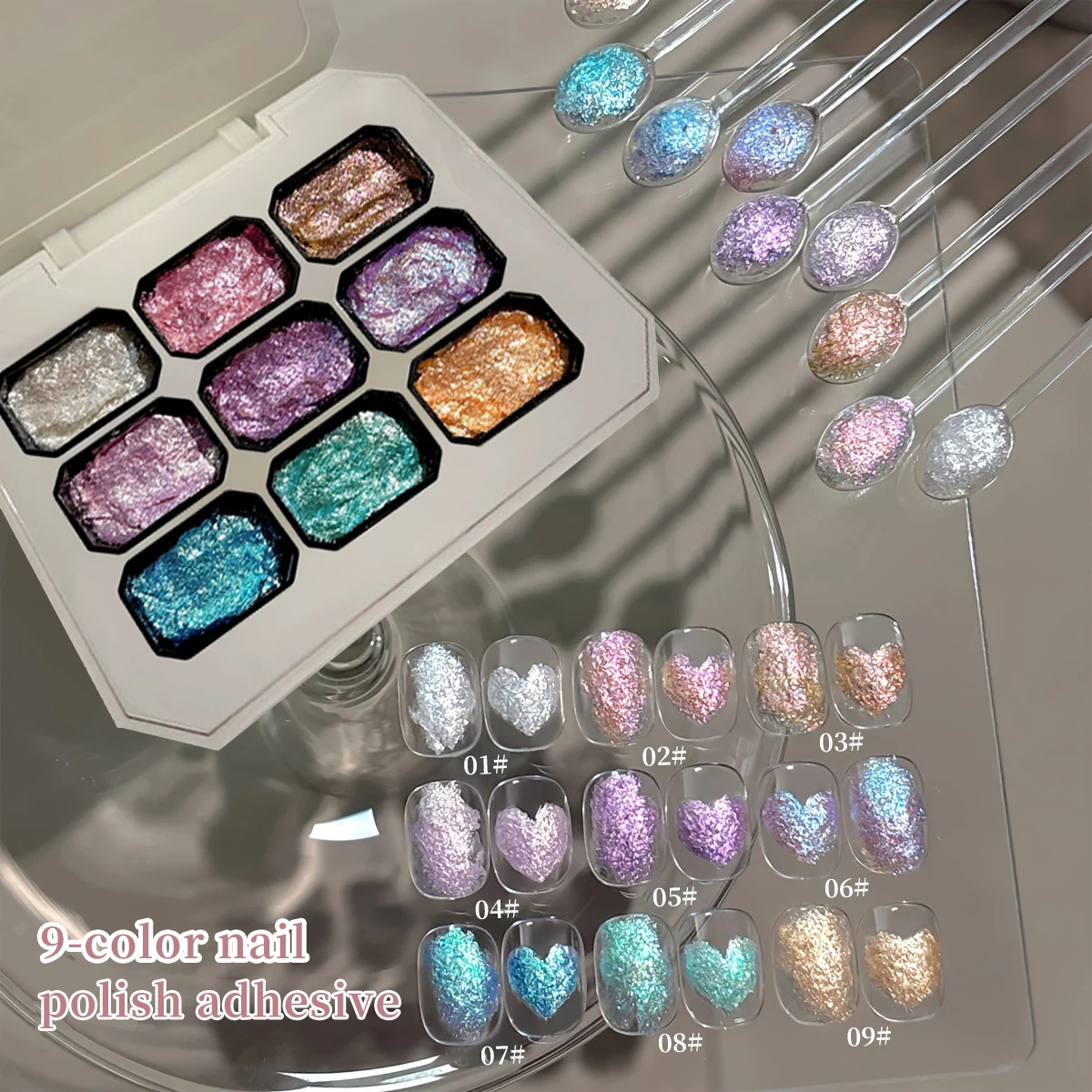 

9 Colors New Popular Nail Gel Firm Pat Pat Glue Salon Nail Styling Glue Home Essential Female Christmas Gift