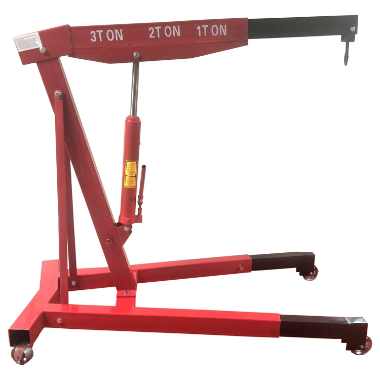 Fixed Shop Engine Crane Hydraulic Manual Shop Car Hoist Engine Crane Lifting