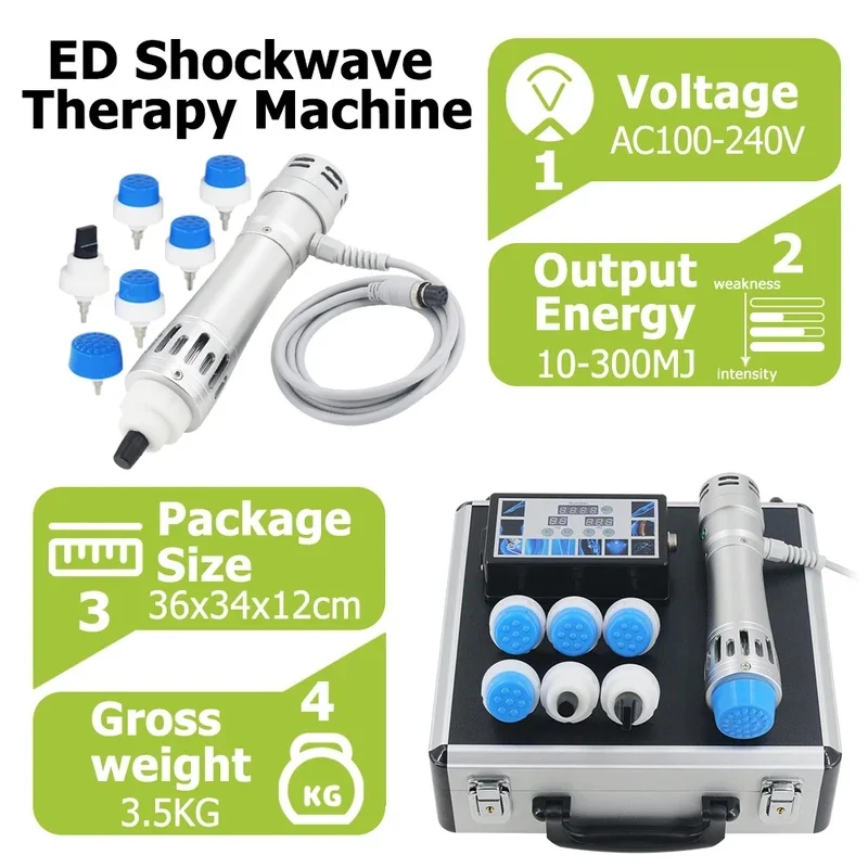 2026 New Shockwave For Erectile Dysfunction 300MJ Professional Shock Wave Therapy Machine Body Massage Relax Relieve Waist Pain