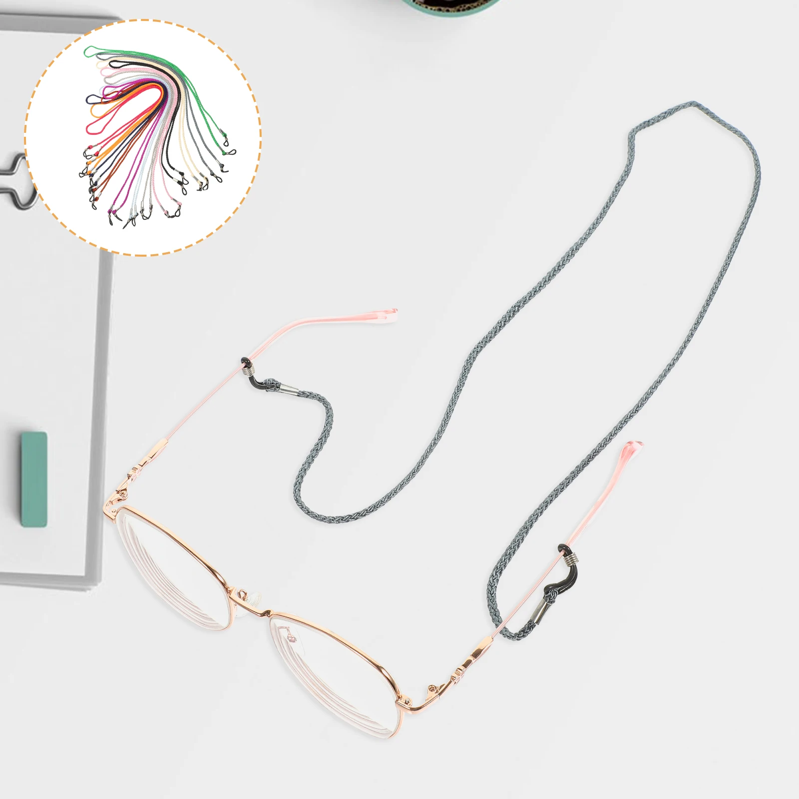

12Pcs Eyeglasses Cords Anti-Slip Thickened Glasses Strings Durable Eyewear Chain Prevent Glasses Fall for Sports Activities