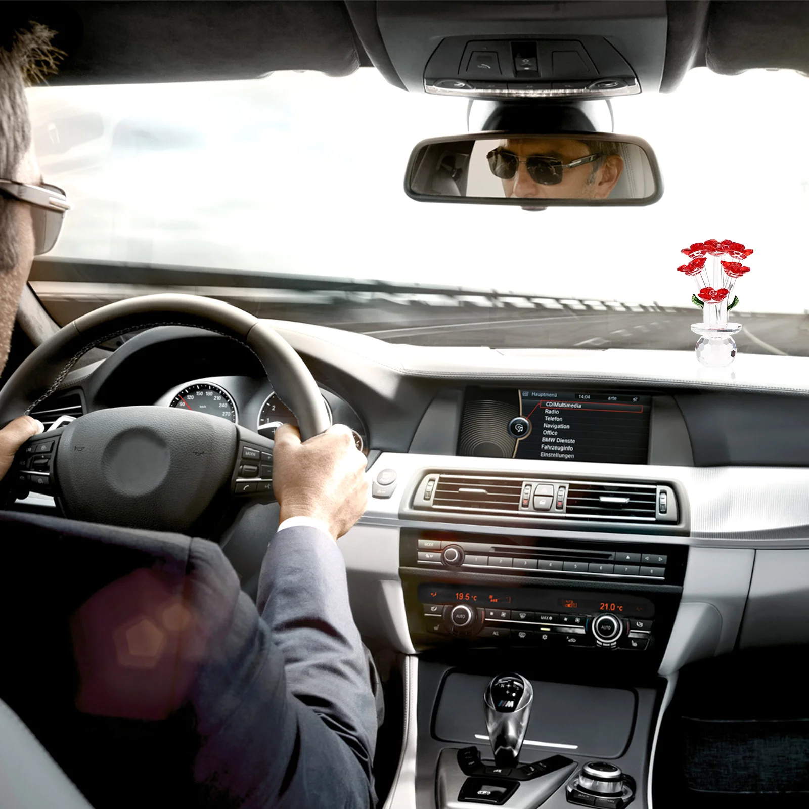 

1Pcs Simulation Crystal Rose Craft Exquisite Desktop Ornament Home Decoration Gift Lucky Charm Photography Prop