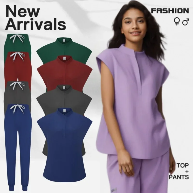 

Women's Hand Washing Clothes Pet Hospital Beauty Salon ICU Postpartum Care Center Nursing Staff Work Clothes Uniform Set