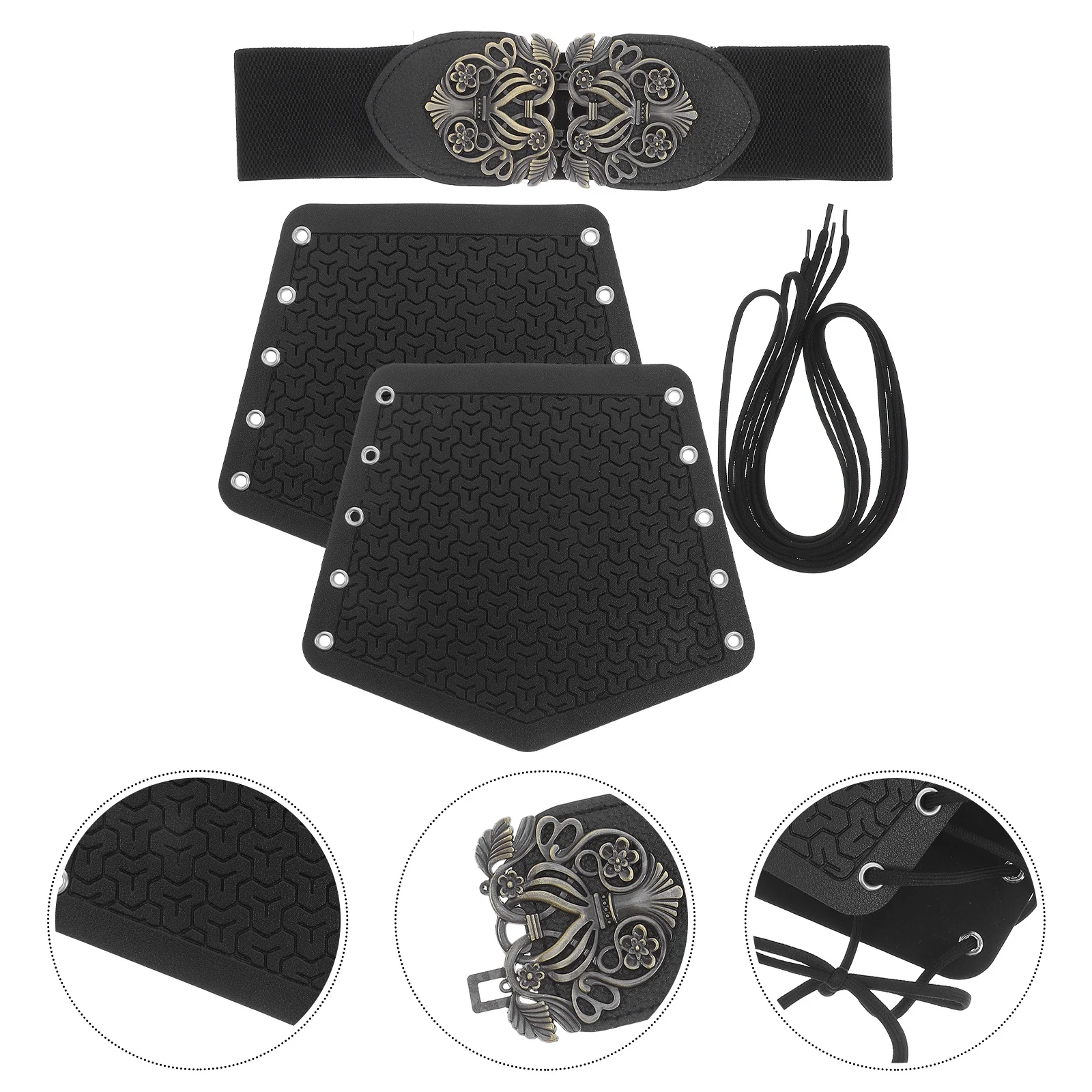 

1Set Medieval Vintage Belt Arm Guard Faux Renaissance Costume Accessories Halloween Cosplay Party Role Play