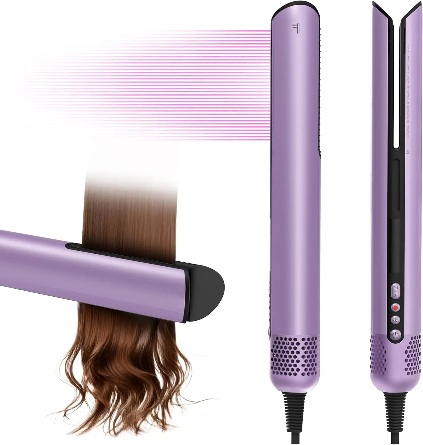 

Air Gap Dryer Brush for Long Hair, Clamp-Free Blowout Styler, Gentle Air Styling for Smooth Healthy Blowouts Types 1A-2A