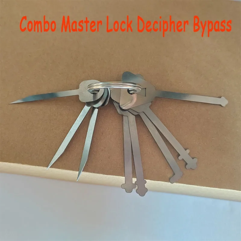 Master Keys Skeleton Lock Hook Warded Pick Open Door Key Set Tools for Door Lock Opening Keychain Master Key to Open All Doors