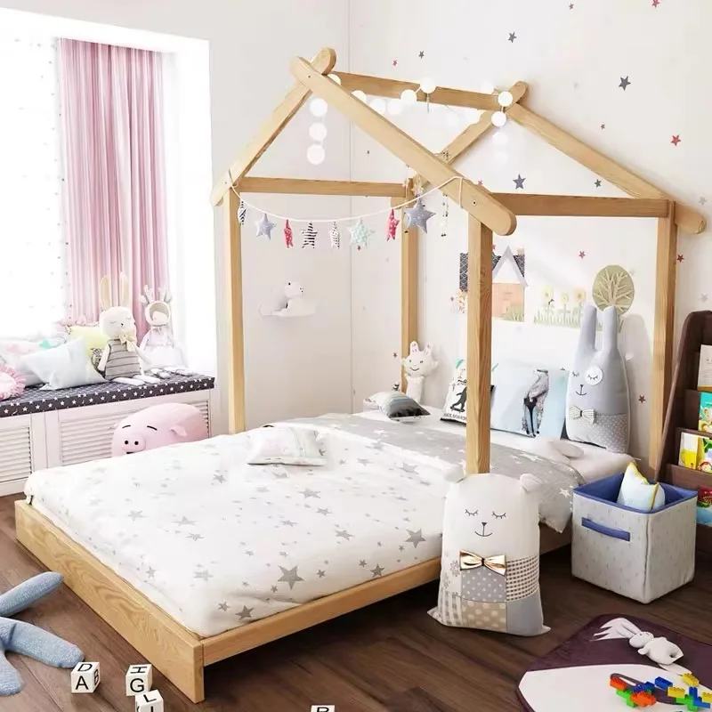 High Quality Kids Bedroom Furniture Wooden  Beds For Home Decor