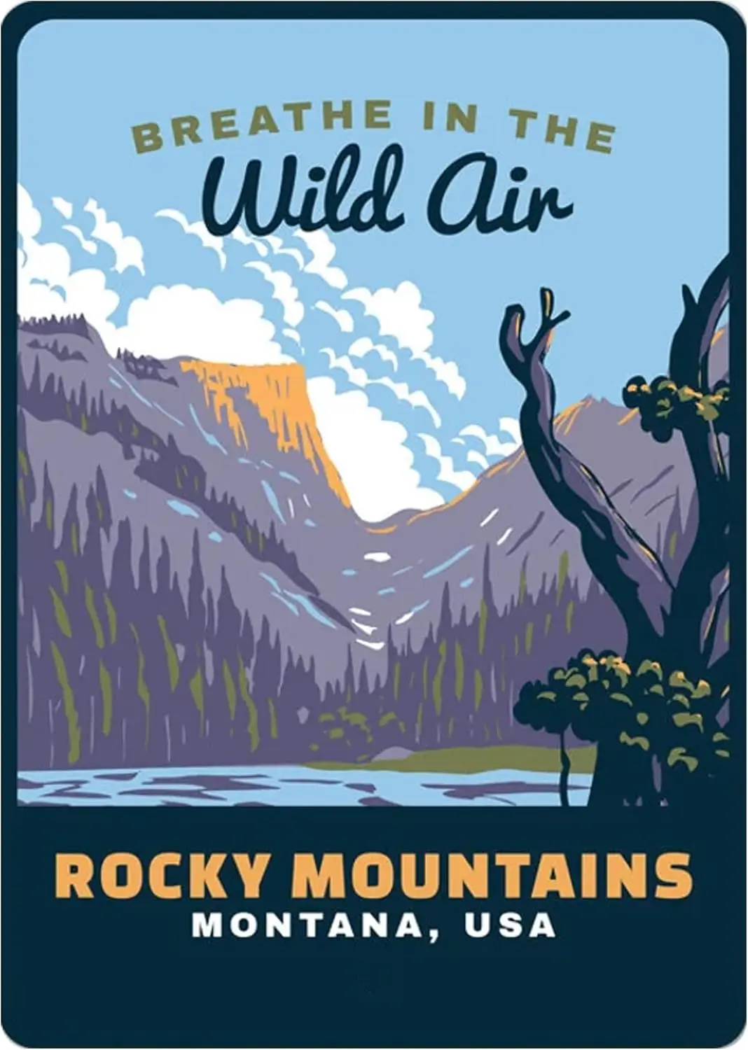 Rocky Mountains Sign Montana Outdoor Sign National Park Decor The Rockies Sign Montana Cabin Decor Home Wall Decor - Montan sign