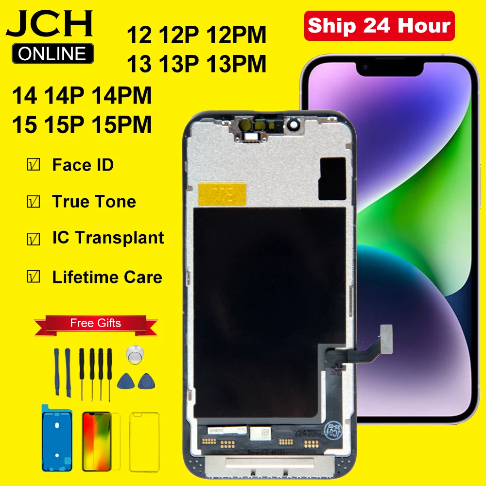 AAA+++ Grade LCD Display For iPhone 12 13 Mini 14 Pro 15 Pro Max 15 Plus Touch Screen Replacement True Incell Pantalla Wholesale