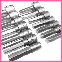 HOT-14 PCS Power Nut Driver Bit Set WITHOUT MAGNETIC Metric Socket Wrench Screw 1/4 Inch Driver Hex