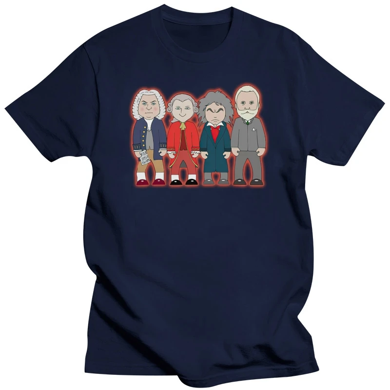 Camiseta VIPwees para hombre Composidores de música Bach Beethoven Mozart Regalo para él