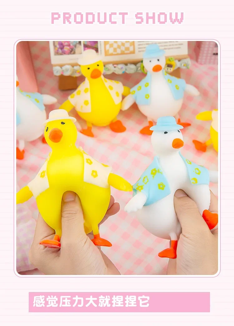 5 pçs simular pato jogo das crianças brinquedos de alívio do estresse e alívio do estresse espremer ferramentas ventilação brinquedo ornamento decoração