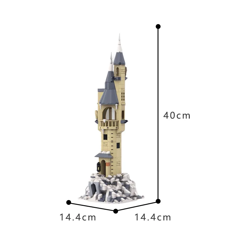 Bricklink Mộc Sáng Tạo Ma Thuật Phim Hogwartsed Lâu Đài Owlery Tháp Và Lovegood Nhà Kiến Trúc Bộ Khối Xây Dựng Kid Đồ Chơi