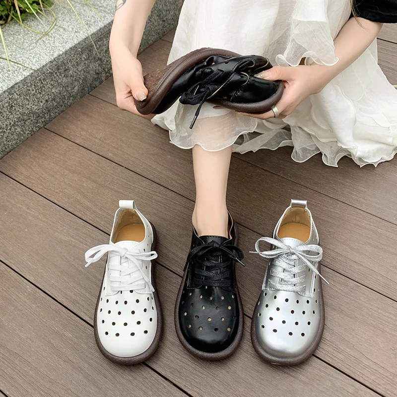 Women's Sneakers 2025 Spring and Autumn Closed Toes College Casual Fashion Women's Shoes Hollow Breathable Zapatillas De Deporte