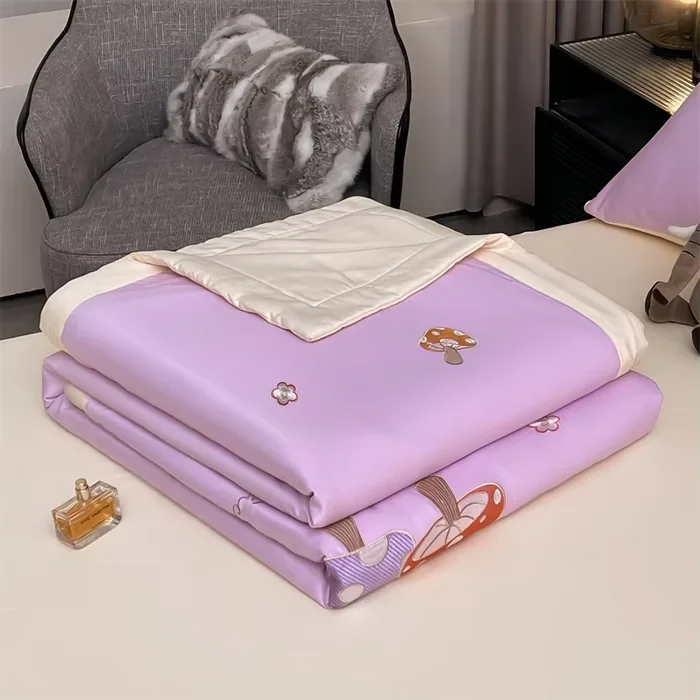 

Ice Silk Summer Cool Quilt Air Conditioning Quilt for Children Spring and Autumn Thin Quilt Single Dormitory Core