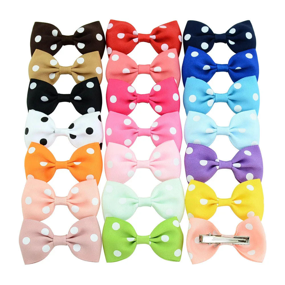 

Baby Bow Hair Clip Grosgrain Mini Bowknots Hairpin Wave Point Small Bows Hair Barrette Cute Sweet Headwear for Toddler 10pcs