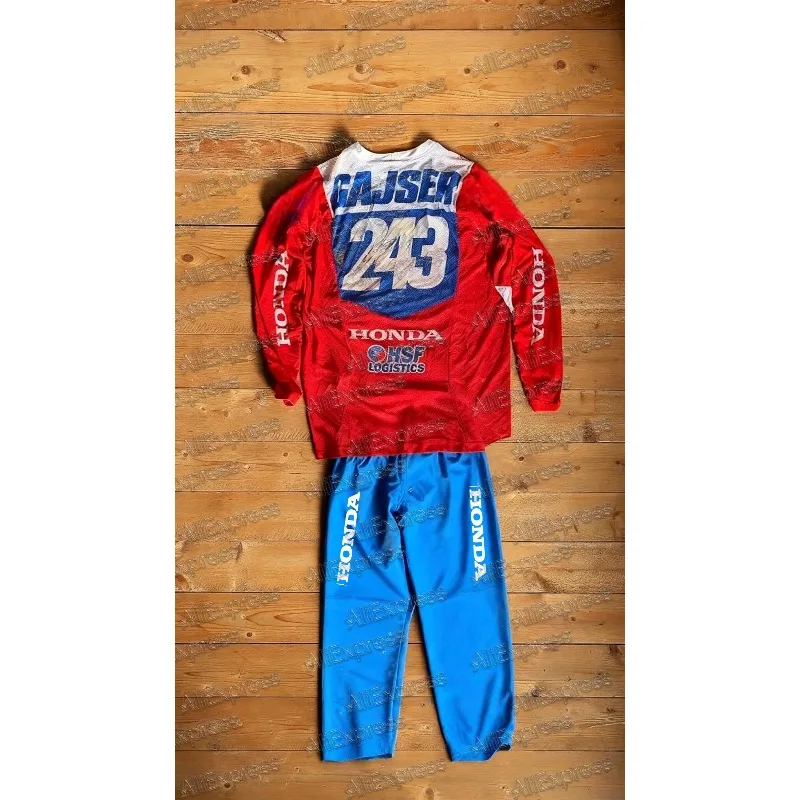 

2025 Autumn Motocross Honda #243 GAJSER Jersey and Pants for Man Set Motocross Endurance Gear Combination Off-road Racing Suit
