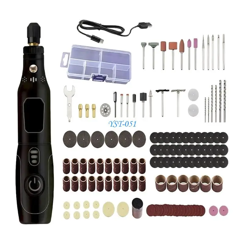 

E15A DIY Engraver Set 155 Tool Adjustable Speed Portable Body Cordless Operations