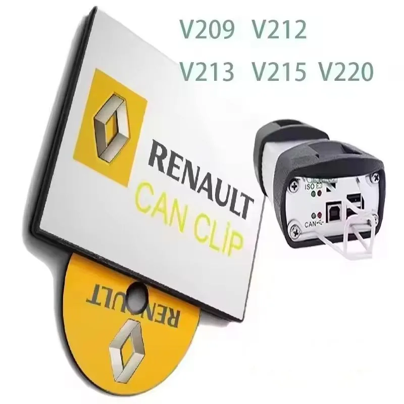 

Диагностический инструмент Renault CAN Clip НОВЫЙ SW V215 V213 V212 V220 V209 с бесплатным экстрактором Pin Reprog V191 Dialogys V4.7