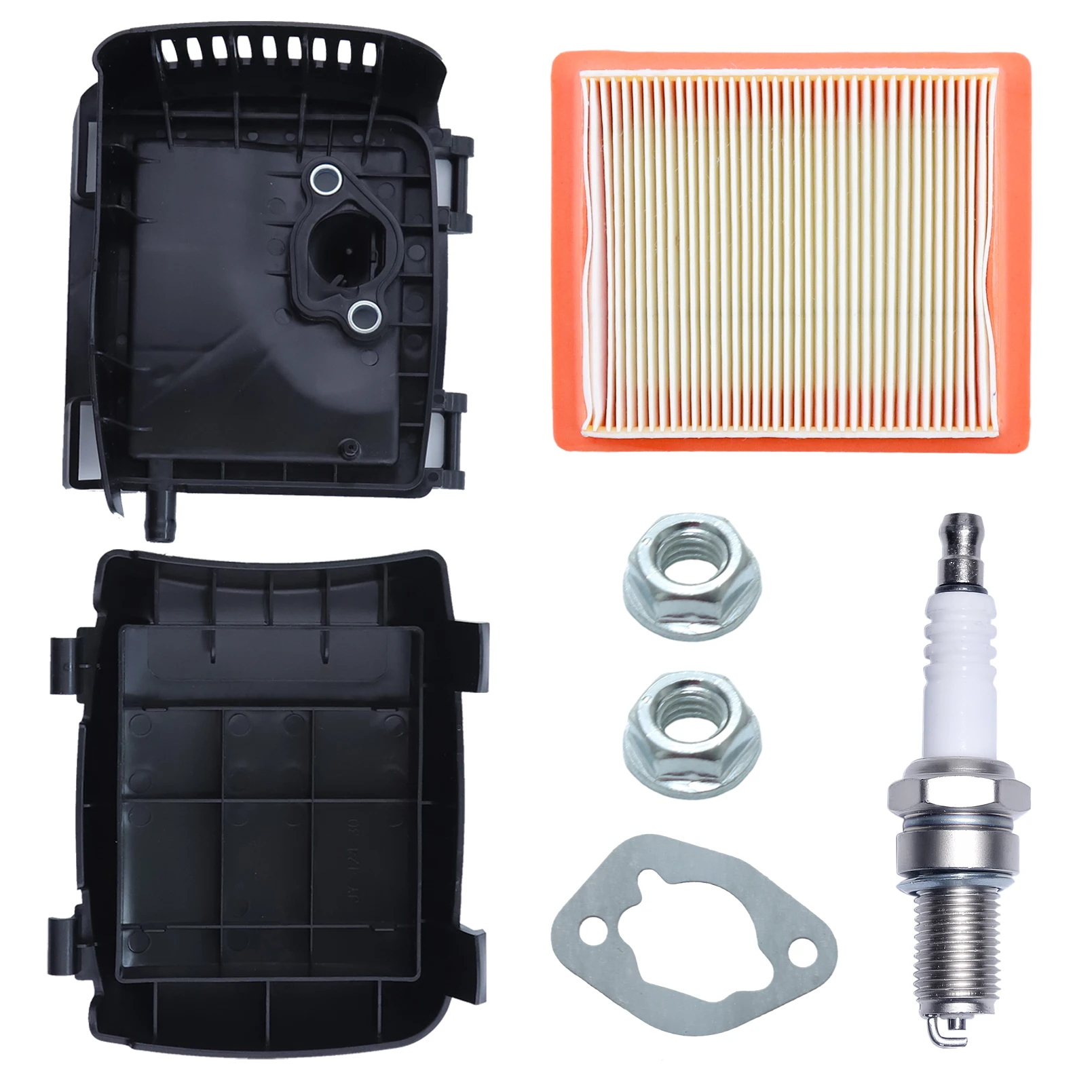 

14 743 03-S Air Filter Cover Base Kit for Kohler XT650 XT675 Engine Fit for Toro 22" Recycler Lawn Mower with Spark Plug