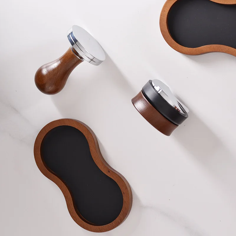 

Круглая основа из орехового дерева, 8-образная подставка для хранения, 51/5358 мм, молоток для порошкового пресса, тканевый порошок, универсальный набор кофейных приборов