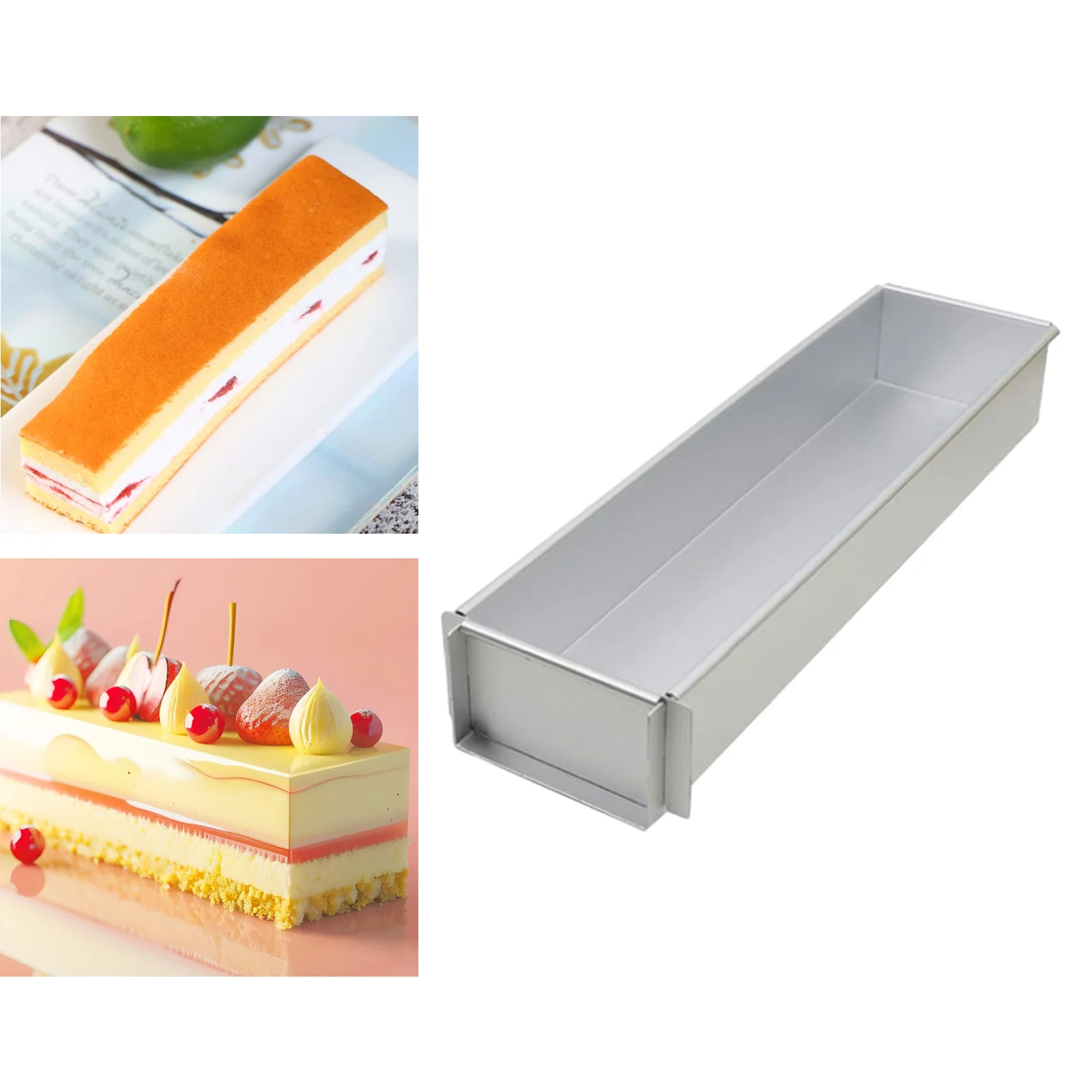 Tiramisu Muffin Pan Aluminum Alloy Cheesecake Pan Baking Mould Rectangle Cake Pan for Birthday Cake Cake Bread Chiffon Tiramisu