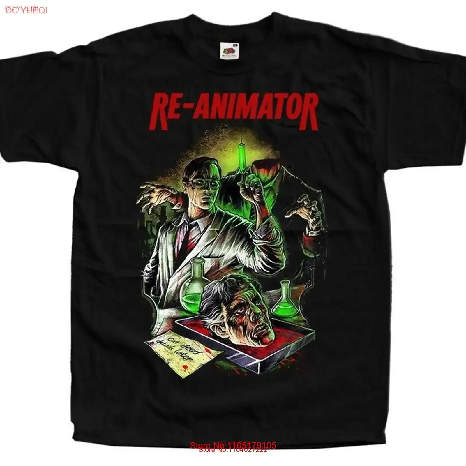 Re animator V5 Lovecraft Horror Poster T SHIRT All sizes S 5XL Cotton vintage Washed Stylish Comfortable designer clothes Soft