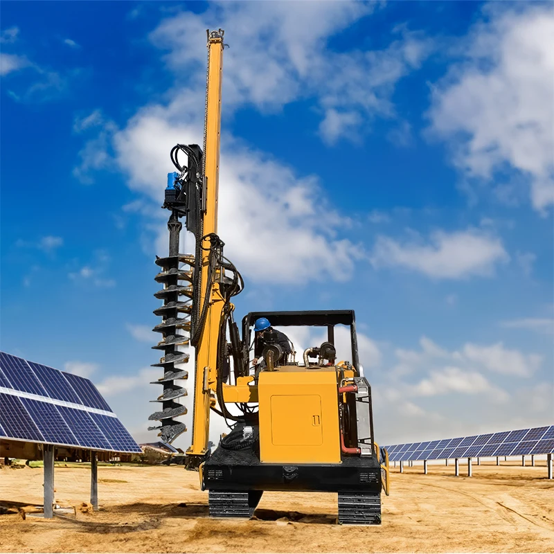 High Quality HXR5 Solar Piling Machine Crawler Solar Pile Driver Photovoltaic Ground Screw for Power PV Station Ramming Machine