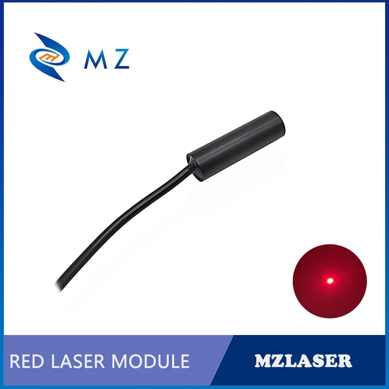 Modulo diodo laser compatto Mini Red Dot 635nm 30mw CW di livello industriale per il posizionamento con adattatore D12mm Vendita calda