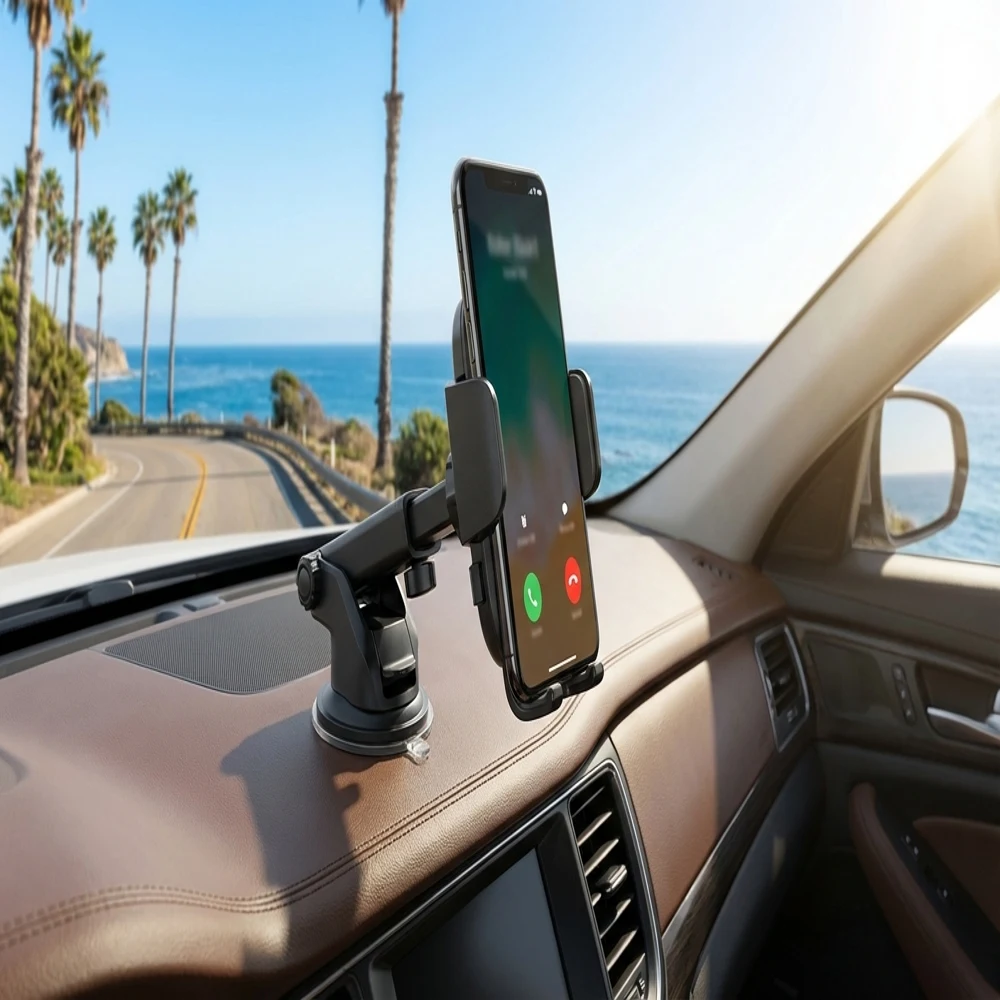

360 Rotatable Universal Car Phone Holder Dashboard Mount Stand Stable Grip Hands-Free Mobile Phone Bracket Auto Interior Accesso