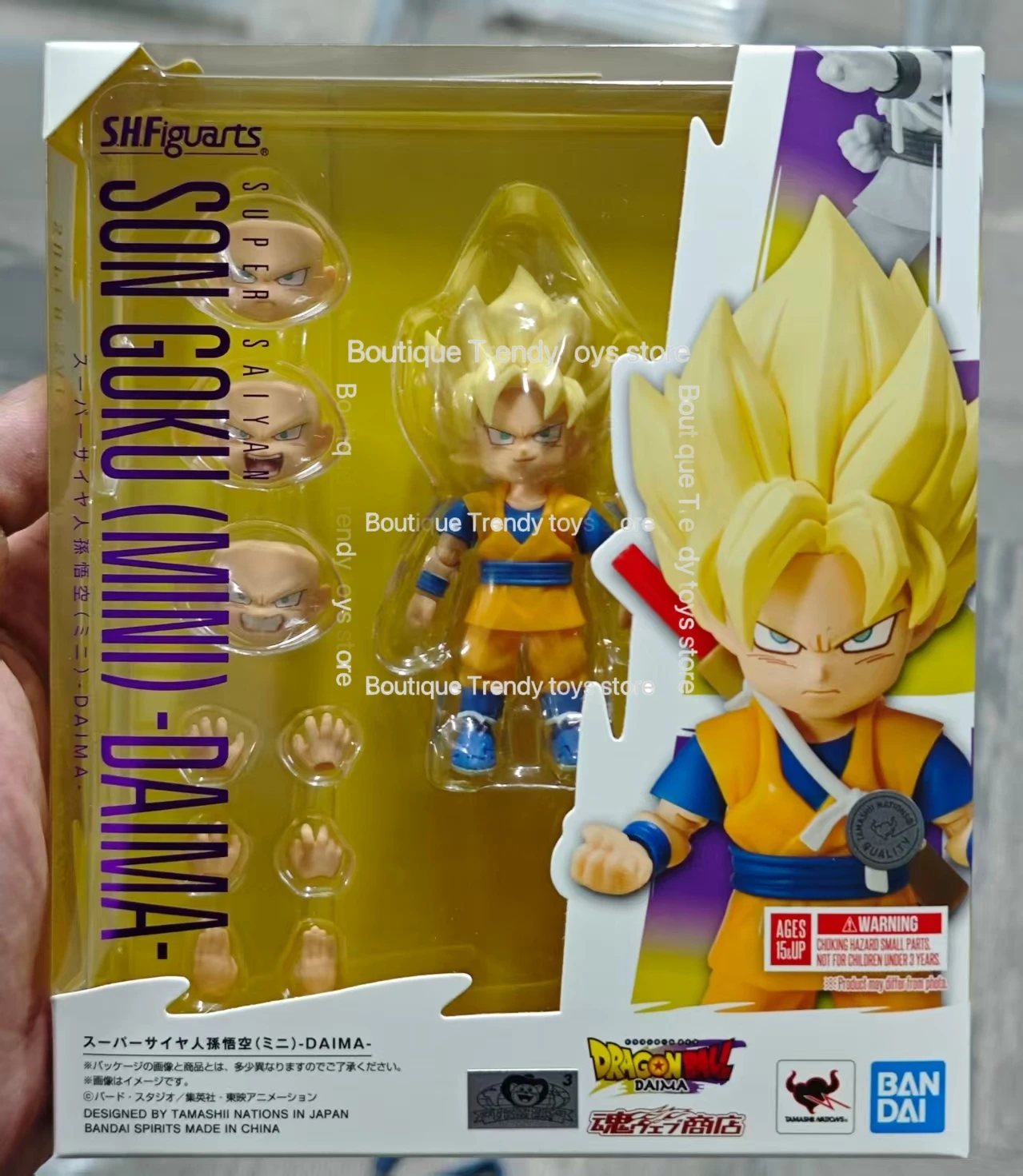 BANDAI S.H.Figuarts SHF Dragon Ball Vegeta Goku Piccolo Super Saiyan MINI DAIMA Anime Action Figures Model Toys view 5
