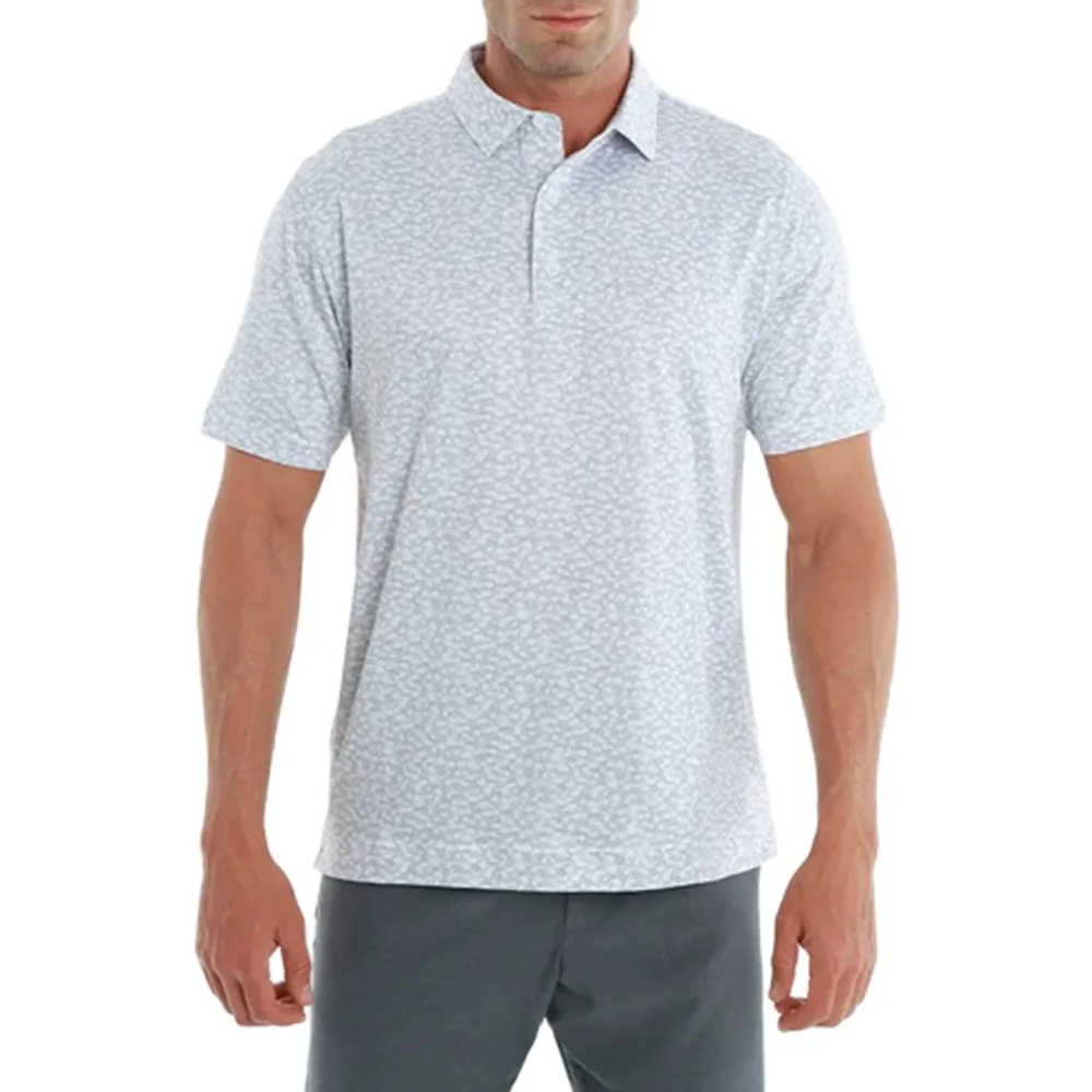 Men's Gravel Pattern Print Golf Polo Summer Golf Apparel Classic Moisture Wicking Dry Short Sleeve Quick Dry Printed T-shirt