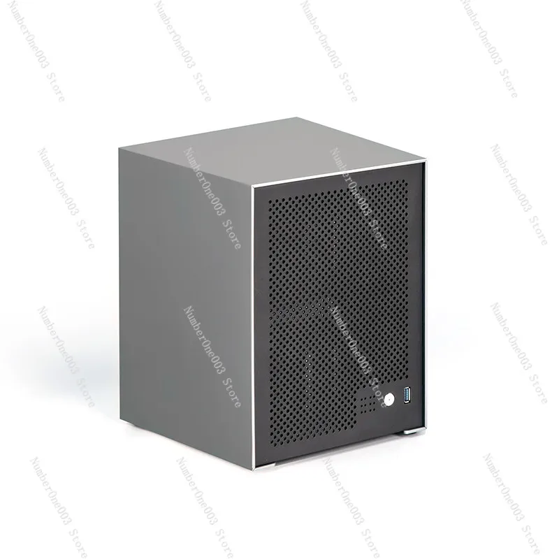 Tianjianzuo 6-bay Nas Chassis Aluminum Shell Itx Motherboard Small 1u Power Supply Feiniu Black Group Storage Service Chassis
