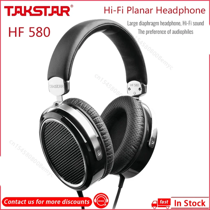 Takstar HF 580 HF580 Hi-Fi Planar Headphone Ultra-large planar diaphragm low distortion powerful LF full MF transparent HF