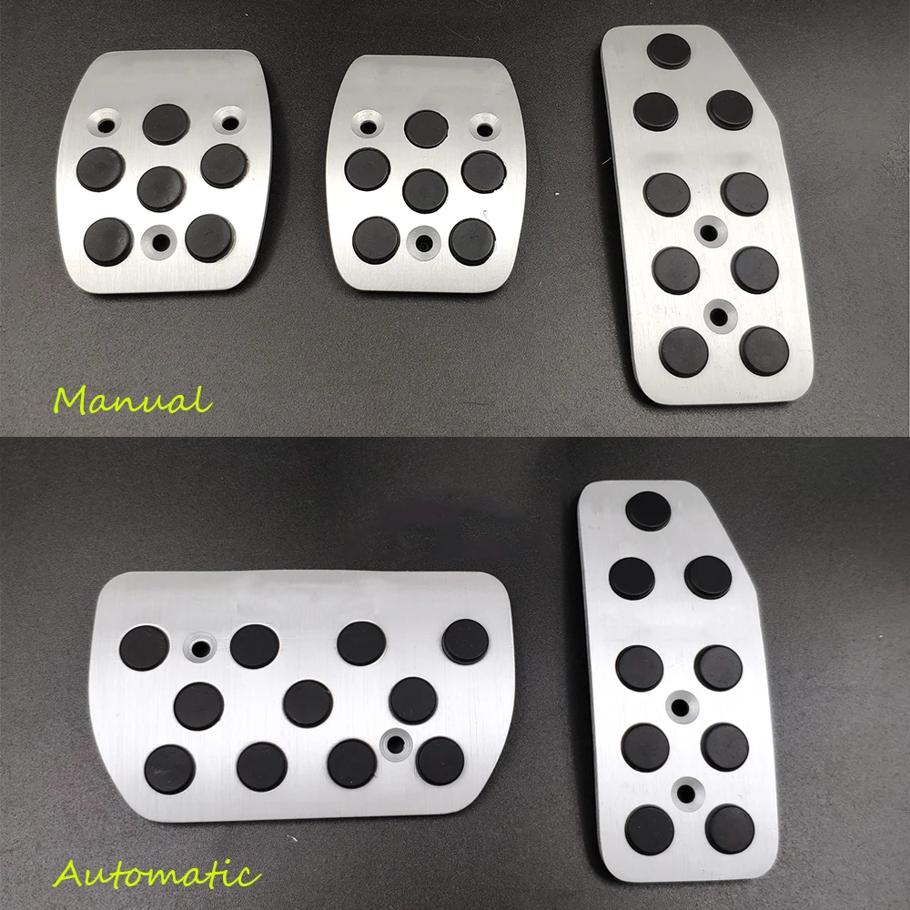 Car Aluminium Modified Pedal Kit For Daewoo Matiz AT/MT Accelerator Gas Brake Antiskid Metal Pad Cover,Decorative Accessories