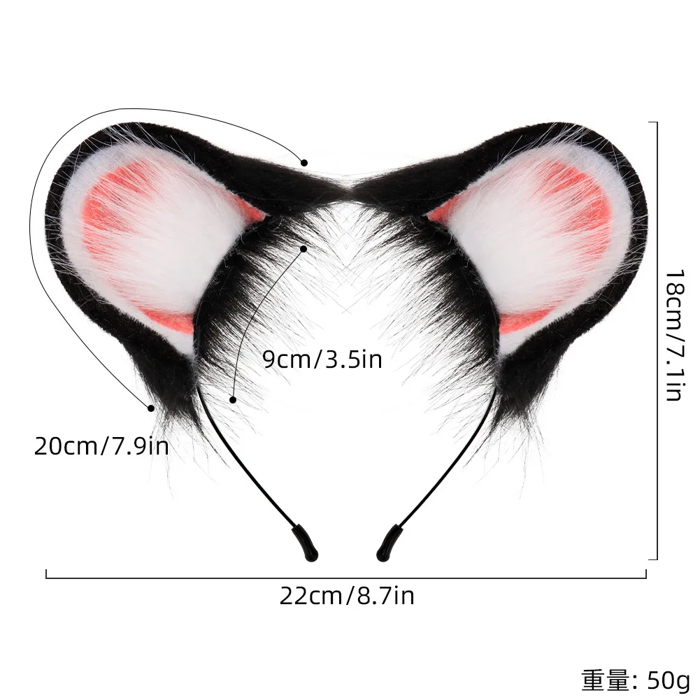 Fascia per orecchie di animale fatta a mano Simulazione cosplay Orecchie di criceto tridimensionali Simpatico copricapo di peluche Comic Show Puntelli all'ingrosso