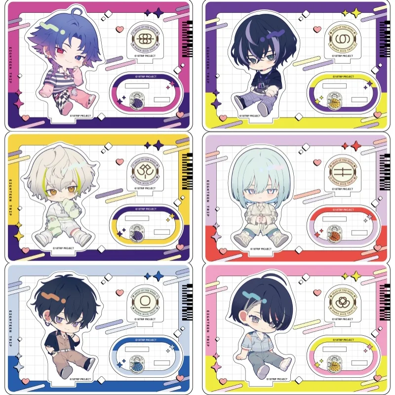 18TRIP Bl Game Renga Nishizono Ten Murakumo Yukikaze Kamina Reiko Shika Figura de acrílico con base, accesorio de cosplay, decoración y llaveros